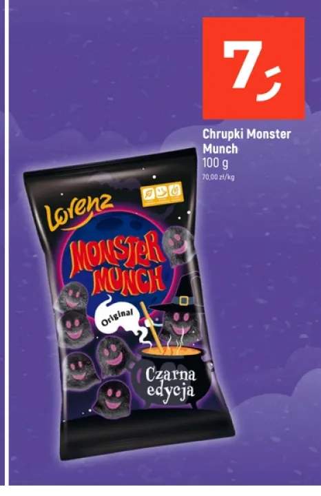 Chrupki Monster Munch Czarna edycja Lorenz