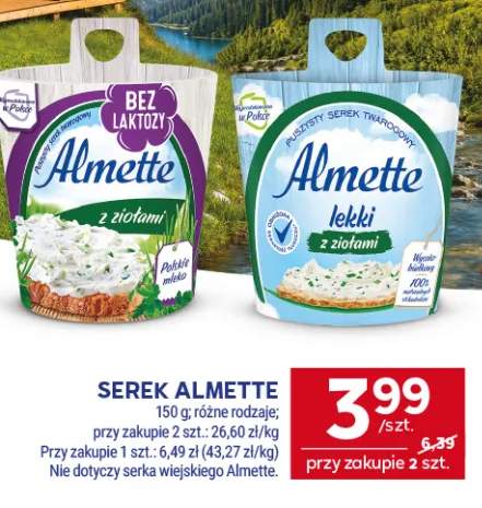 Serek Almette śmietankowy +2 warianty