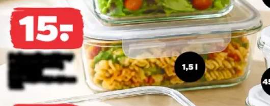 Pojemnik szklany z hermetyczną pokrywą Fresh 1,5 l