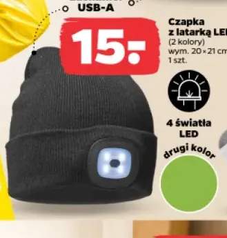 Czapka z latarką LED