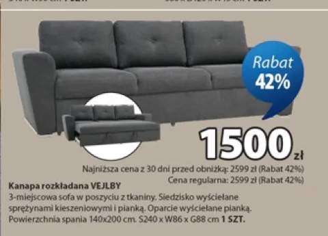Kanapa rozkładana Vejlby