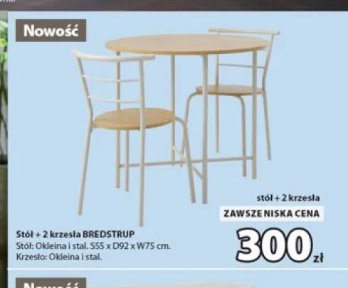 Zestaw stół + 2 krzesła Bredstrup