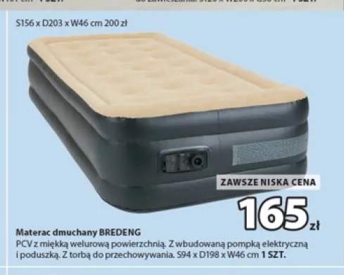 Materac dmuchany Bredeng 94x198x46 cm +1 wariant