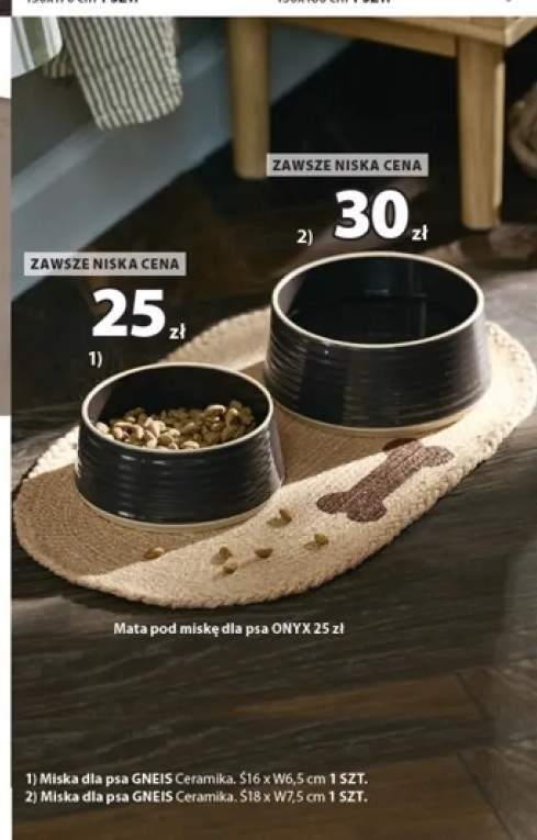 Miska dla psa Gneis Ś16xW6,5 cm +2 warianty