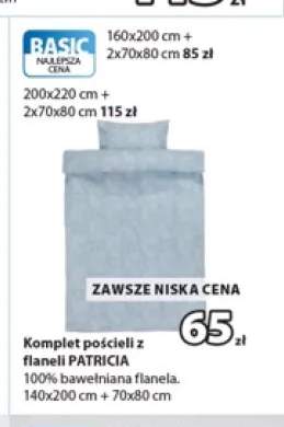 Komplet pościeli z flaneli Patricia 140x200 cm + 70x80 +2 warianty