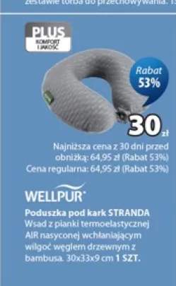 Poduszka pod kark Stranda Wellpur 30x33x9 cm