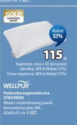 Poduszka ergonomiczna Strokken Wellpur 42x65x15 cm