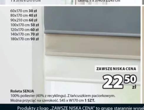 Roleta Senja 60x170 cm +7 wariantów