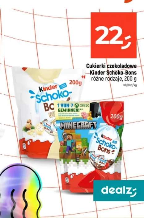 Cukierki czekoladowe Kinder Schoko-Bons White +1 wariant