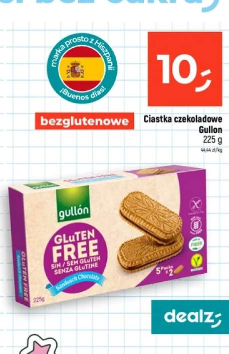 Ciastka czekoladowe bezglutenowe Gullon Sandwich Chocolate