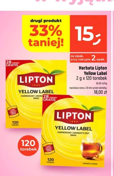 Herbata czarna Lipton Yellow Label