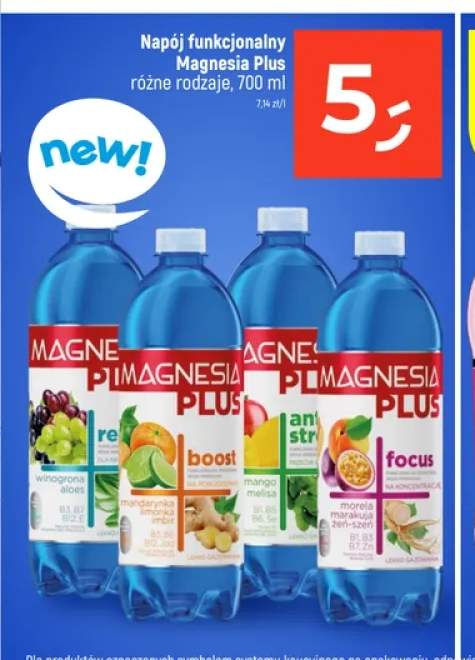 Napój funkcjonalny Magnesia Plus Revital winogrona aloes +1 wariant