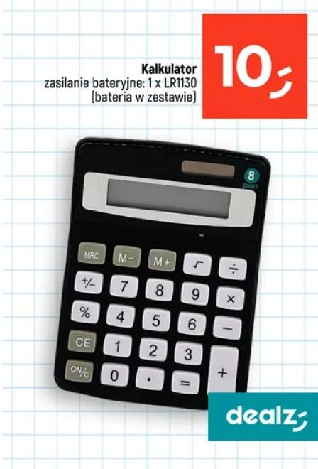 Kalkulator zasilanie bateryjne 1xLR1130