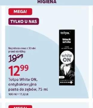 Antybakteryjna pasta do zębów Tołpa White ON