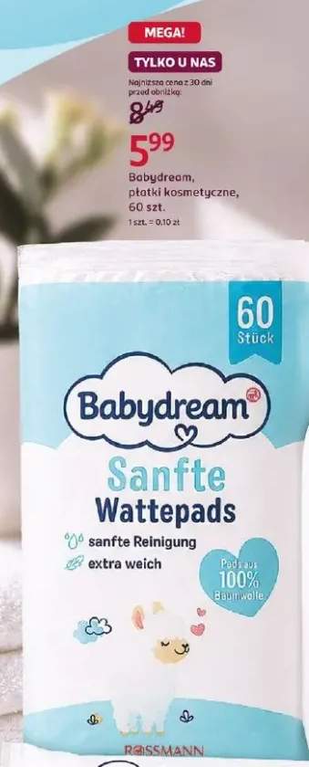 Płatki kosmetyczne Babydream