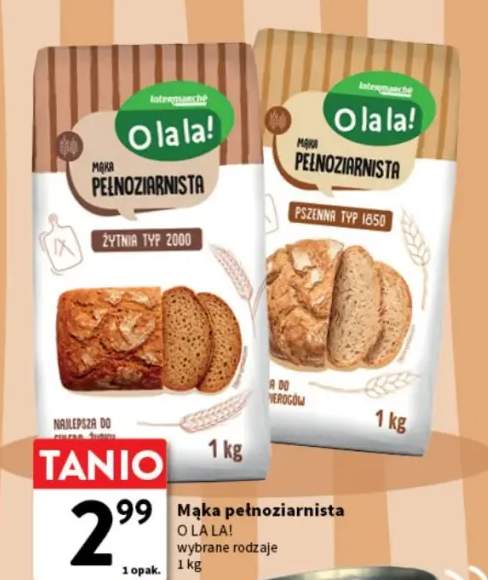 Mąka pełnoziarnista żytnia typ 2000 O la la! +1 wariant