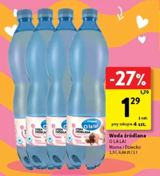 Woda źródlana niegazowana Mama i Dziecko O La La!