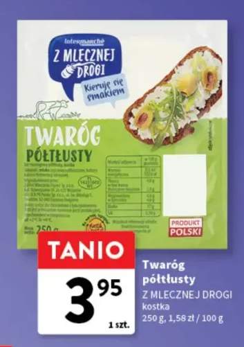 Twaróg półtłusty kostka Z Mlecznej Drogi