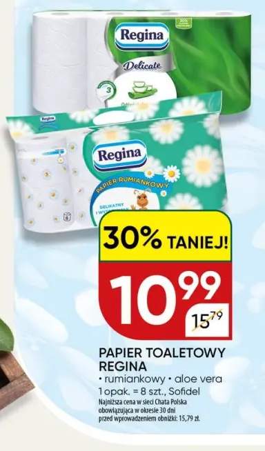 Papier toaletowy Regina aloe vera 8-pak +1 wariant