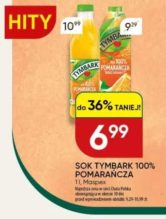 Sok Tymbark pomarańcza 100%