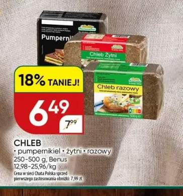 Chleb żytni Benus +2 warianty