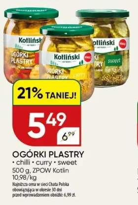 Ogórki plastry chilli Kotliński +2 warianty