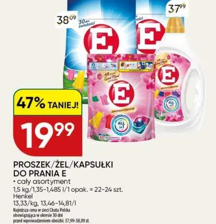 Proszek/żel/kapsułki do prania E +3 warianty