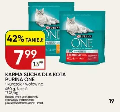 Karma sucha dla kota Purina One kurczak +1 wariant