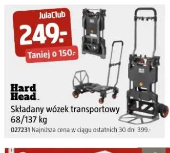 Składany wózek transportowy 68/137 kg Hard Head