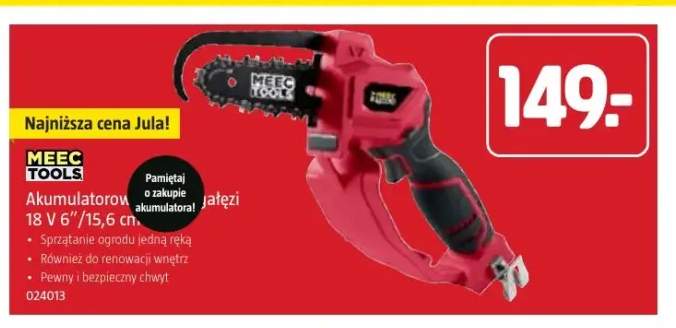 Akumulatorowa piła do gałęzi Meec Tools