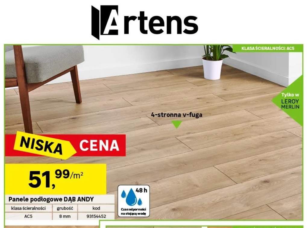 Panele podłogowe Dąb Andy Artens