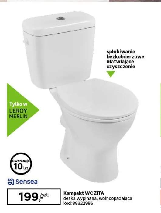 Kompakt Wc Zita deska wypinana wolnoopadająca Sensea