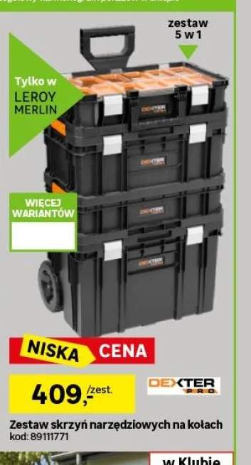 Zestaw skrzyń narzędziowych na kołach Dexter Pro