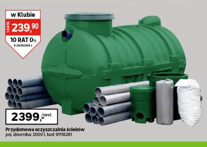 Przydomowa oczyszczalnia ścieków 2000 l