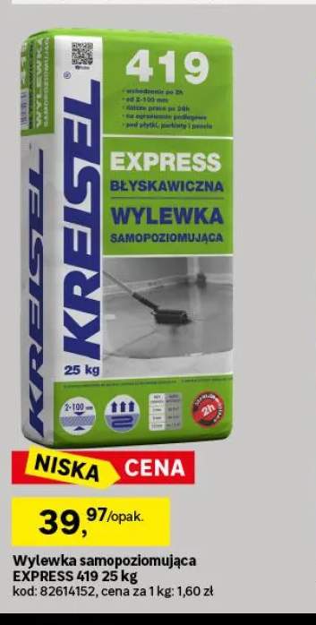 Wylewka samopoziomująca Express 419 25 kg Kreisel