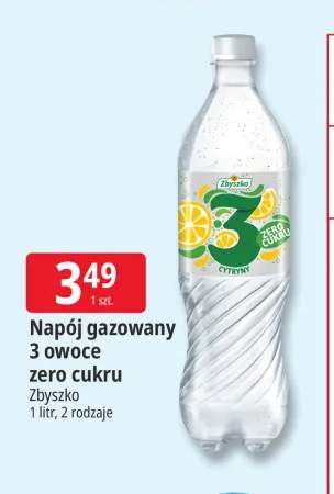 Napój gazowany 3 owoce zero cukru cytryny Zbyszko