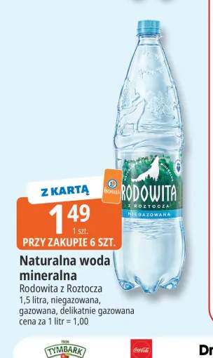 Woda mineralna niegazowana Naturalna woda Rodowita z Roztocza +2 warianty