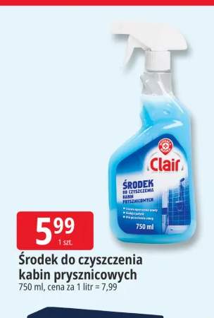 Środek do czyszczenia kabin prysznicowych Clair