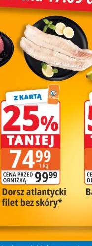 Dorsz atlantycki filet bez skóry