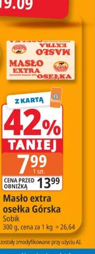Masło extra osełka Górska Sobik