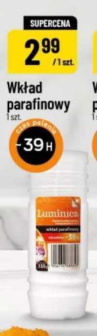 Wkład parafinowy czas palenia ~39 h Luminica