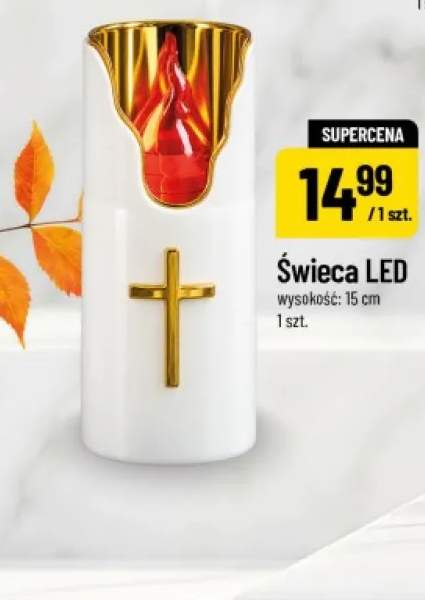 Świeca LED wysokość 15 cm