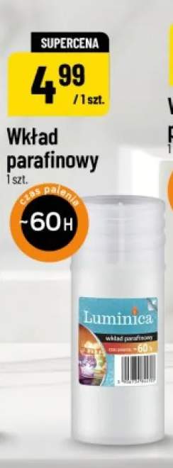 Wkład parafinowy czas palenia ~60 h Luminica