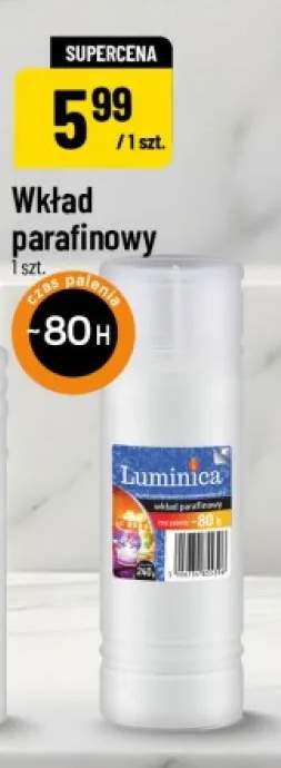 Wkład parafinowy czas palenia ~80 h Luminica