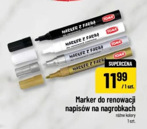 Marker do renowacji napisów na nagrobkach Toma