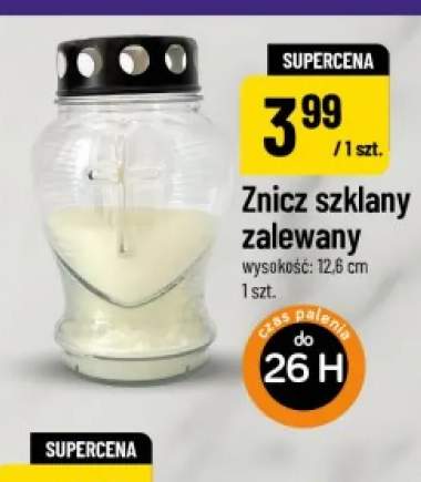 Znicz szklany zalewany