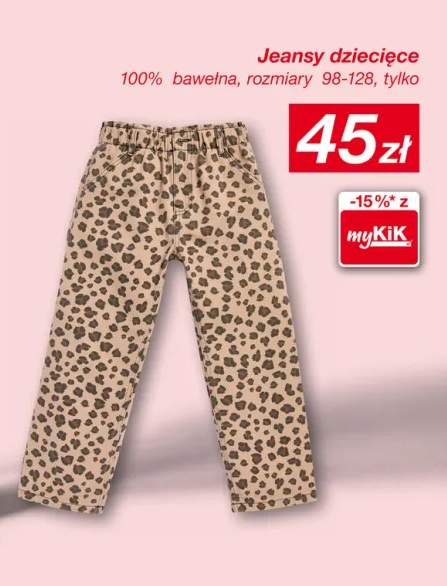 Jeansy dziecięce 100% bawełna
