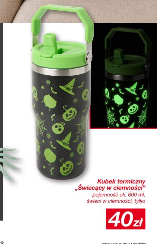 Kubek termiczny Świecący w ciemności 600 ml
