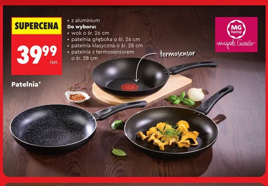 Wok o śr. 26 cm z aluminium Mg Home +3 warianty