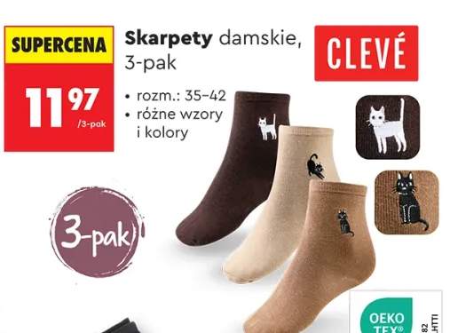 Skarpety damskie 3-pak Clevé